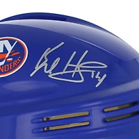 Casque mini bleu autographié par Bo Horvat des New York Islanders