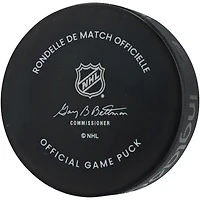 Rondelle de match officielle autographiée par Bo Horvat des Islanders de New York avec l'inscription « Bo Knows »