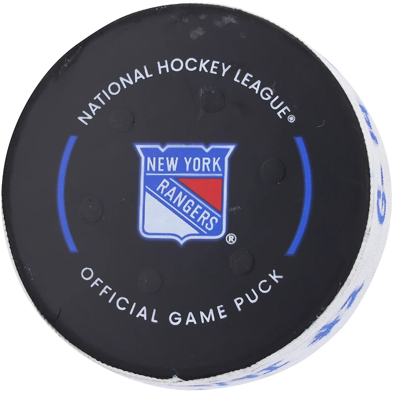 Bo Horvat Rondelle de but utilisée par les Islanders de New York le 17 mars 2024 contre. Rangers de New York – Deuxième des deux buts marqués