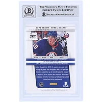 Brock Nelson New York Islanders dédicacé 2013-14 Panini Prizm White Ink #263 Beckett Fanatics témoin authentifié 9/10 Rookie Card