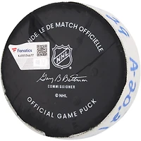 Brock Nelson Rondelle de but utilisée par les Islanders de New York contre les Rangers de New York le 13 avril 2024 – Deuxième des deux buts marqués