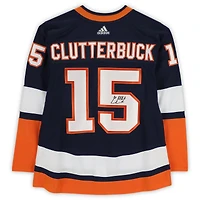 Cal Clutterbuck Navy New York Islanders Autographed adidas 2020 Reverse Retro Jersey