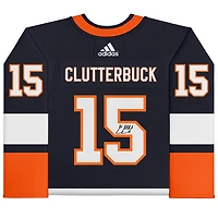 Cal Clutterbuck Navy New York Islanders Autographed adidas 2020 Reverse Retro Jersey
