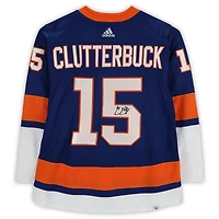 Cal Clutterbuck Royal New York Islanders Autographed adidas Jersey