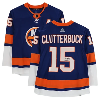 Maillot adidas dédicacé par Cal Clutterbuck des Royal New York Islanders