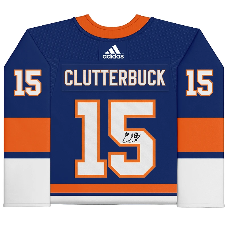 Cal Clutterbuck Royal New York Islanders Autographed adidas Jersey