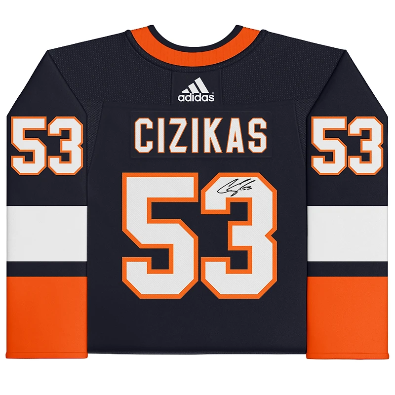 Casey Cizikas Navy New York Islanders Autographed adidas 2020 Reverse Retro Jersey
