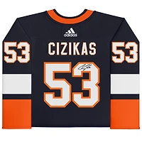 Casey Cizikas Navy New York Islanders Autographed adidas 2020 Reverse Retro Jersey