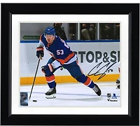Casey Cizikas New York Islanders Autographed 8" x 10" Royal Jersey Skating with Puck Photograph