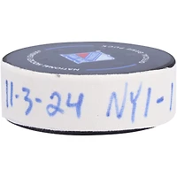 Casey Cizikas New York Islanders Game-Used Goal Puck vs. New York Rangers on November 3, 2024
