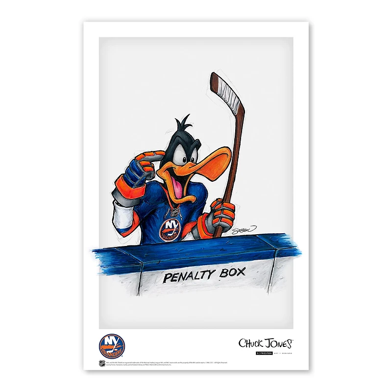 Daffy Duck New York Islanders 11"x 17" Looney Tunes affiche imprimée