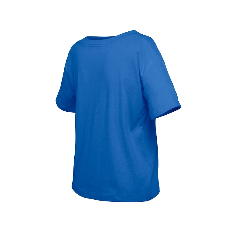 T-shirt à paillettes bleu New Era pour fille des York Islanders