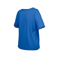 Girl's Youth New Era  Blue York Islanders Flip Sequin T-Shirt