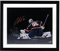 Ilya Sorokin New York Islanders Autographed 16" x 20" Making Save Spotlight Photograph