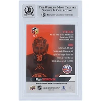 Carte de recrue 9/10 authentifiée 2020-21 Upper Deck HoloGrFX #HG-9 signée Ilya Sorokin par les Islanders de New York