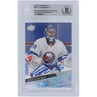 Carte de recrue authentifiée autographiée par Ilya Sorokin des Islanders de New York 2020-21 Upper Deck Series 2 Young Guns #461 Beckett Fanatics