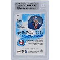 Carte de recrue authentifiée dédicacée par Ilya Sorokin des Islanders de New York 2020-21 Upper Deck SP Blue #116 Beckett Fanatics