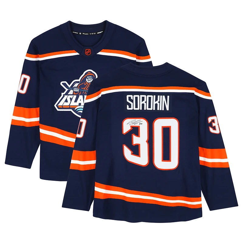 Maillot Fanatics Breakaway 2.0 édition spéciale 2022-23 autographié par Ilya Sorokin des Islanders de New York