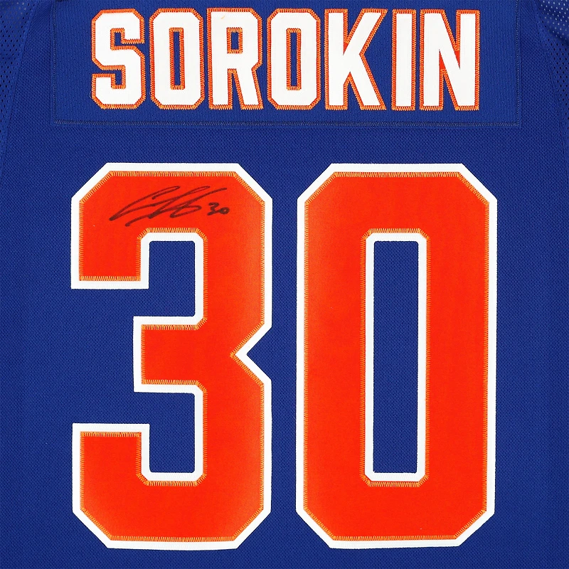 Ilya Sorokin New York Islanders Autographed Blue Alternate Adidas Authentic Jersey