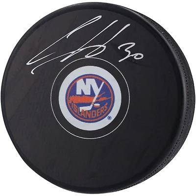 Rondelle de hockey autographiée par Ilya Sorokin, des Islanders de New York