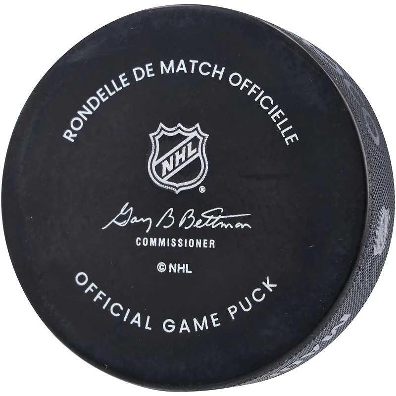 Rondelle de match officielle autographiée par Ilya Sorokin des Islanders de New York