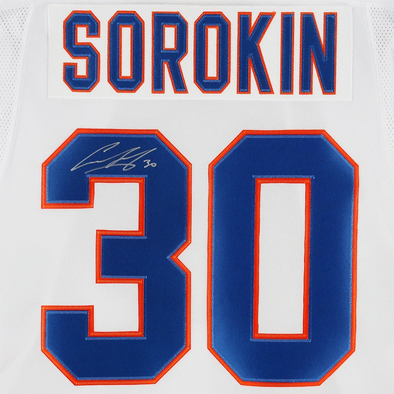 Ilya Sorokin New York Islanders Autographed White adidas Authentic Jersey