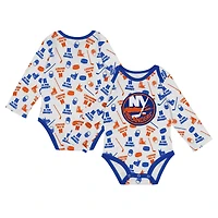 Body à manches longues pour bébé blanc New York Islanders Quick Learner