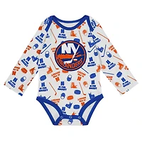 Body à manches longues pour bébé blanc New York Islanders Quick Learner