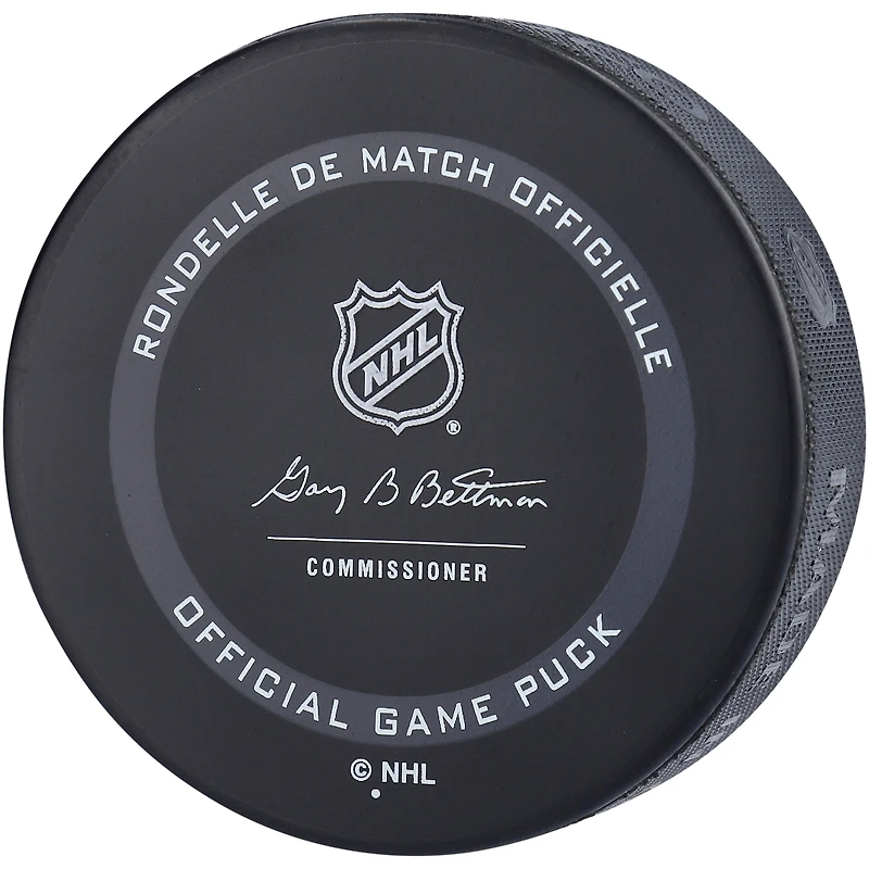 Rondelle de jeu officielle autographiée par Jean-Gabriel Pageau des Islanders de New York, modèle 2021