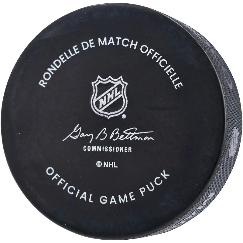 Rondelle de match officielle autographiée par Mat Barzal des Islanders de New York