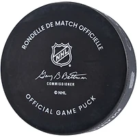 Rondelle de match officielle autographiée par Mat Barzal des Islanders de New York