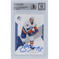 Carte autographiée 2018-19 Upper Deck SP authentique n° 11 Beckett Fanatics Witnessed New York Islanders par Mathew Barzal authentifiée