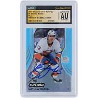 Carte autographiée Mathew Barzal des Islanders de New York 2019-20 Upper Deck Synergy Blue #6 CGC Fanatics Witnessed Authenticated Auto 10