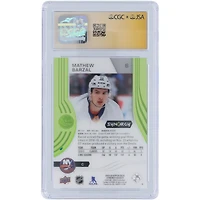 Carte autographiée 2019-20 Upper Deck Synergy Green #6 des Islanders de New York par Mathew Barzal, carte authentifiée et témoin des fanatiques de la CGC