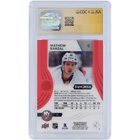 Carte autographiée Mathew Barzal des Islanders de New York 2019-20 Upper Deck Synergy #6 CGC Fanatics Witnessed Authenticated Auto 10