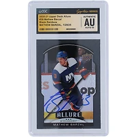 Carte autographiée Mathew Barzal des Islanders de New York 2020-21 Upper Deck Allure Rainbow #39 CGC Fanatics Witnessed Authenticated Auto 10
