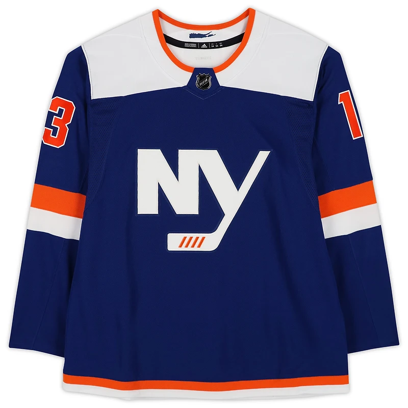 Mathew Barzal New York Islanders Autographié Bleu Alternatif Adidas Authentique Maillot