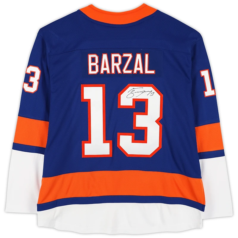 Maillot Breakaway Blue Fanatics autographié par Mathew Barzal des Islanders de New York