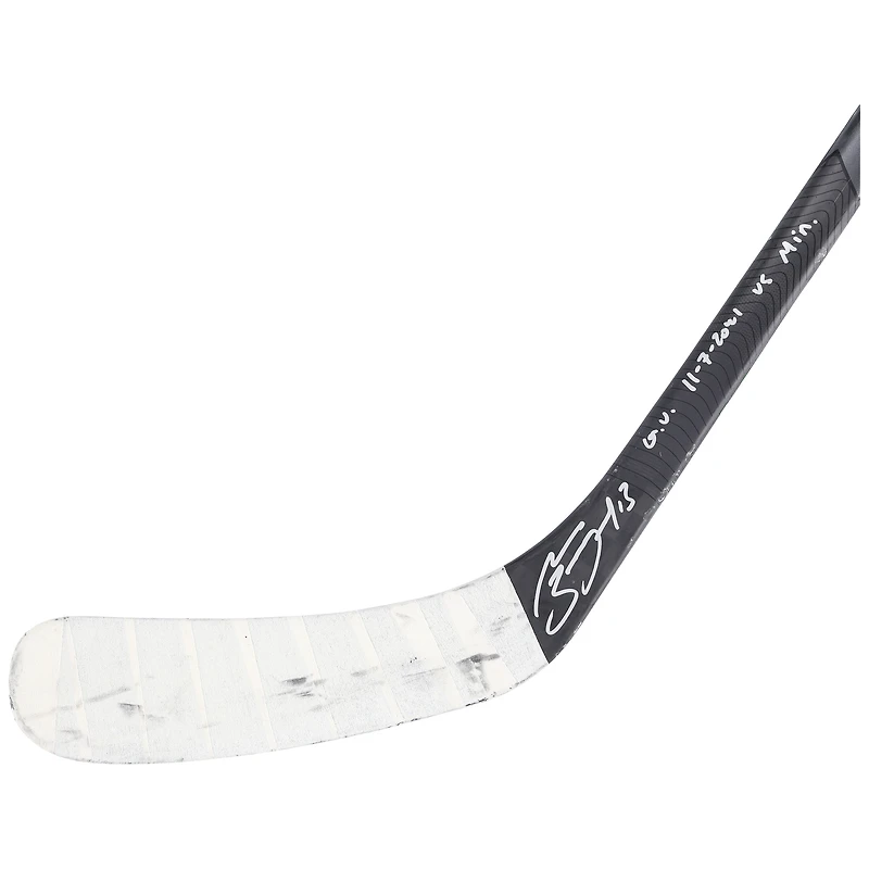 Mathew Barzal New York Islanders Autographed Game-Used Black CCM Stick vs. Minnesota Wild on November 7 2021 with "G.U. 11-7-2021 vs MIN" Inscription