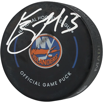 Rondelle de match officielle autographiée par Mathew Barzal des Islanders de New York