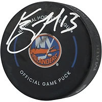 Rondelle de match officielle autographiée par Mathew Barzal des Islanders de New York