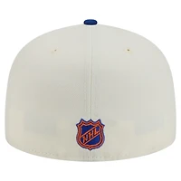 Men's New Era  White New York Islanders Chrome Two-Toned 59FIFTY Fitted Hat