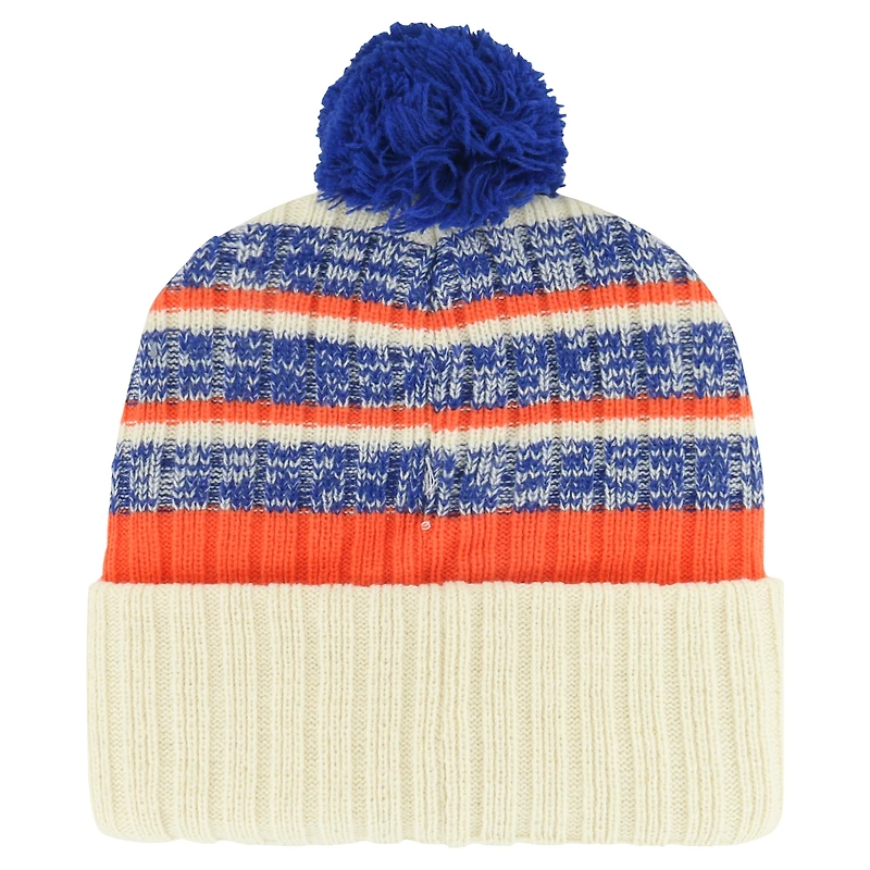 Bonnet en tricot à revers Tavern '47 crème des New York Islanders pour hommes avec pompon