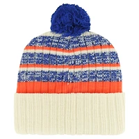 Bonnet en tricot à revers Tavern '47 crème des New York Islanders pour hommes avec pompon