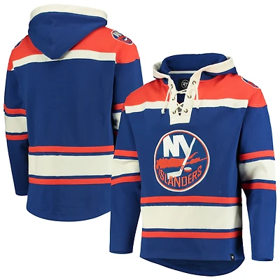 Men's '47  Royal New York Islanders Superior Lacer Hoodie