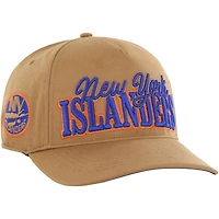 Casquette réglable Barnes Hitch '47 Tan des Islanders de New York pour hommes