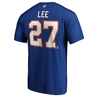 Men's Anders Lee Royal New York Islanders Authentic Stack Name & Number T-Shirt