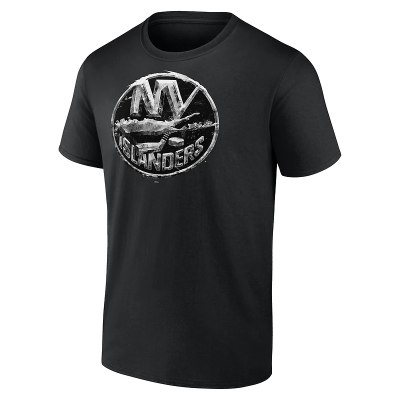 Men's  Black New York Islanders Iced Out T-Shirt