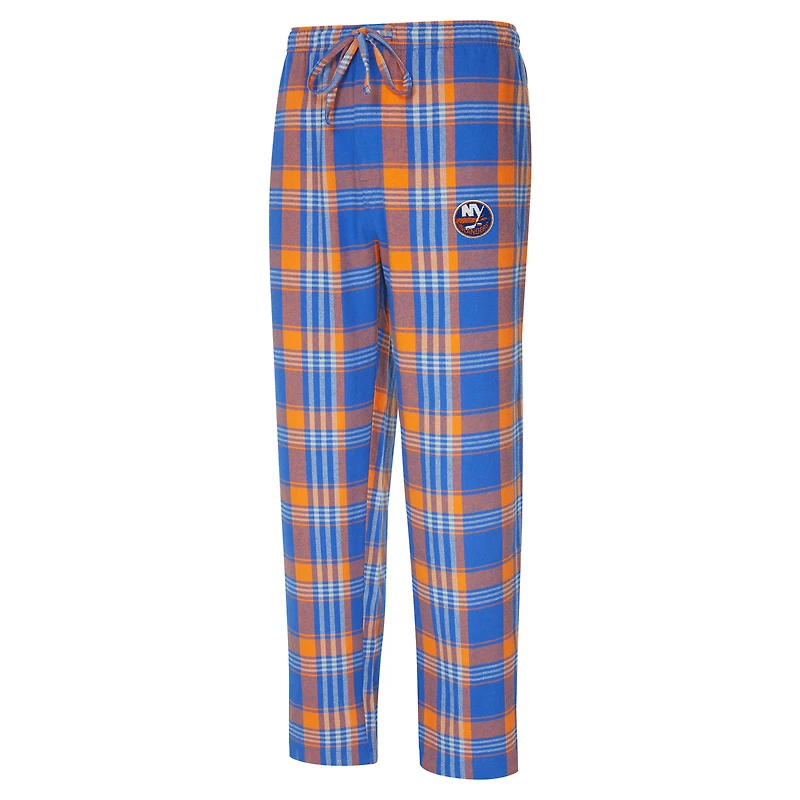 Men's Concepts Sport Royal/Orange New York Islanders Region Flannel Sleep Pants