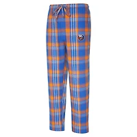 Men's Concepts Sport Royal/Orange New York Islanders Region Flannel Sleep Pants